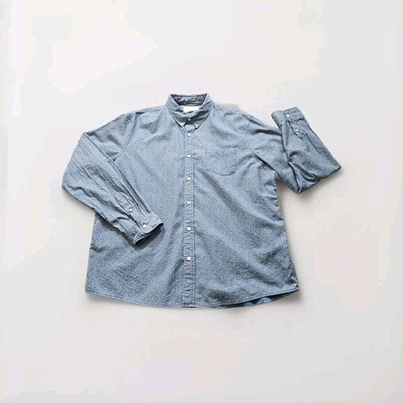 Denim & Supply Ralph Lauren Shirt Men XXL Navy Beige Paisley LS Buttons Tag Boho - Picture 9 of 15